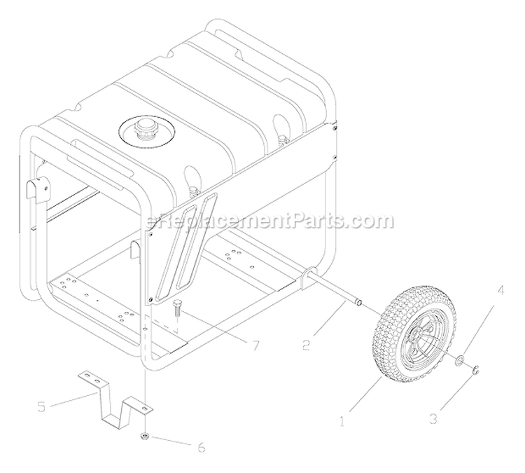 Wheel_Kit Diagram and Parts List for 030248-0  Briggs and Stratton Generator